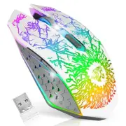 Wireless Gaming Mouse, Rechargeable Gaming Mouse, Silent Optical Mice with 2....