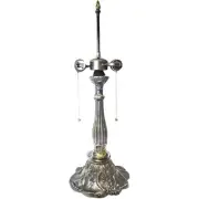 Lily Lamp Base, Antiq.Bronze Finish/Gold Highlts, Nicely Weighted, 22" Tall