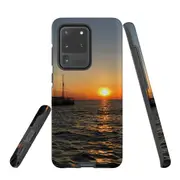 For Samsung Galaxy S20 Ultra Case Armour Cover, Sailing Sunset