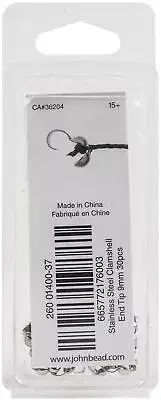 Stainless Steel Clamshell End Tip 30/Pkg 9mm