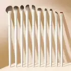 8/10pcs Natural Detail Eyeshadow Brush White Makeup Tool