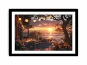 Dinner Outside Art Framed print