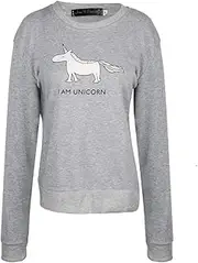 [Girls Hoodies] Women's Hoodies, Cute Unicorn Pattern Pullover, Long Sleeved Velvet Collar Sweater for Women