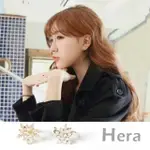 【HERA 赫拉】韓版五角星形雪花滿水鑽耳環/耳骨夾共2色(二顆入)