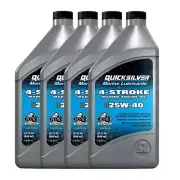 Quicksilver 4-Stroke SAE 25W-40 Marine Engine Oil - 4 Quart