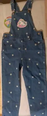 MY LITTLE PONY MLP Licensed Girl blue denim dungaree overalls NEW size 5
