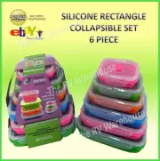SET OF 6 SILICONE CONTAINER STORAGE SET COLLAPSIBLE SPACE SAVING JAYCO RV PARTS