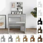 Dressing Table with Mirror Cosmetic Desk with Storage Multi Colours vidaXL