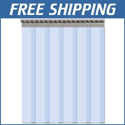 Eco-Friendly 6PCS PVC Door Curtain Strips - Temperature Resistant & Waterproof