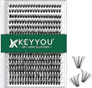Lash Clusters 300Pcs Individual Lashes 40D 0.07C Curl 8-16MIX Lash Extensions Clusters Lashes Soft&Natural False Eyelashes Individual DIY Eyelash Extension at Home(40D-0.07C,8-16MIX)