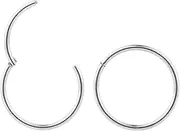 365 SLEEPERS 2PCS 20G Titanium 6mm - 10mm Hinged Hoop Segment Lip Nose Ring Septum Tragus Helix Unisex Sleeper Earrings