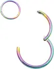 Men Women 316L Surgical Steel Hinged Nose Rings Hoop for Nostril Septum Cartilag