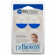 My Dot Storage Labels 72 Pack Dr Brown's For Baby Bottle & Food Storage BPA Free