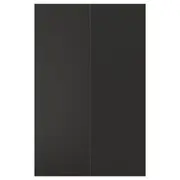 NICKEBO 2-p door f corner base cabinet set, matt anthracite, 25x80 cm