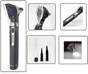 Fiber Optic Mini Otoscope LED Illumination - Medical Veterinary Diagnostic Kit - Ear Wax Remover ENT Tools Set