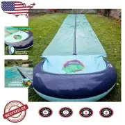 31ft Inflatable Slip N Slide with Crash Pad & Adjustable Sprinklers, Ages 5-12
