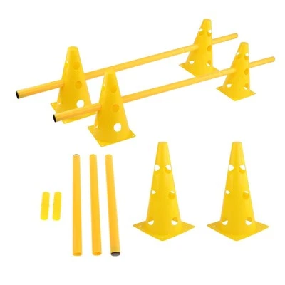 Dog Agility Hurdle Cone Set Soccer Agility Pole for Outdoor Sports Practice