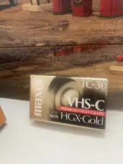 Maxell Camcorder Video Cassette TC-30 62m VHS-C Premium High Grade HGX-Gold