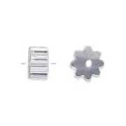 Earnut, 1440 Clear Plastic 4x3mm Ribbed Safety Earnuts Earring Backs *