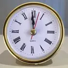 2-1/2" (65mm) QUARTZ CLOCK UP/Insert -Gold Numer Roman Numeral D0M4
