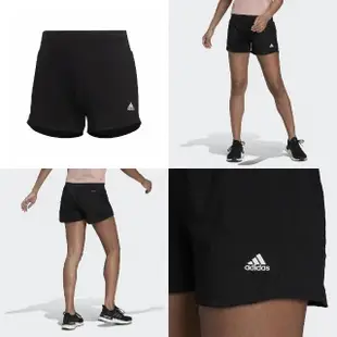 【adidas 愛迪達】短褲 Hiit Training Knit 女款 黑 白 高腰 彈性 吸濕排汗 運動褲 愛迪達(HD0667)