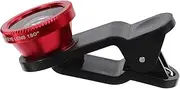 CHICAMPERA 2sets Phone Lens Clip Fish Eye Wide Angle Macro Lenses for Smartphones Red Lens Black Clip Capture Stunning Perspectives Detail in Every Shot