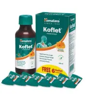 2 PC Himalaya Kolfet Cough Syrup 100ml + 6Koflet lozenges Free Herbal With Honey