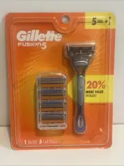 Gillette Fusion5 Razor + 5 Cartridges - NEW Sealed