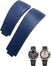 [SKXMOD] 20mm 21mm Fluorine Rubber FKM Watchband Watch Band For Rolex Strap GMT OYSTERFLEX Daytona Submariner DEEPSEA Yacht Master Belt