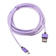 For Samsung Galaxy S23 S22 S21 Ultra 10ft USB-C Cable Purple Extra Long Fast
