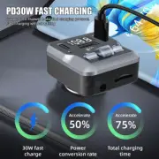 Wireless Bluetooth Player Adapter Charger Transmitter MP3 FM Radio PD Car USB-C