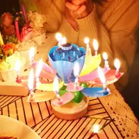 在飛比找蝦皮購物優惠-◎9479◎🎈蓮花旋轉音樂蠟燭~"生日派對 音樂蠟燭 慶生派