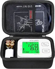 Elonbo Carrying Case for iHealth Track Smart Upper Arm Blood Pressure Monitor, Wireless Bluetooth Blood Pressure Monitor Travel Protective Bag Storage Holder, Mesh Pocket fits Range Cuff, Black