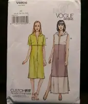 Vintage Vogue Sewing Patterns 8806 Misses' Dress Robe Hoodie Zipper Front- 6-14