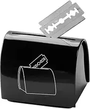 Shaver Disposal Case, Jagowa Double Edge Razor Blade Bank Portable Shaver Razor Blade Storage Iron Box for Used Safety Shaver