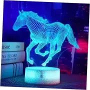 Horse Gifts for Girls, 3D Illusion Lamp, 3D Horse Night Light with 16 Colors