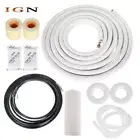 25 Ft 1/4"-3/8" High Quality Install Kit For Mini Split Heat Pump Systems White