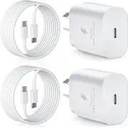 [Aerostralia] 25W Super Fast Charger - 2Pack USB C Wall Charger with 1m Type C Cable for, 25W USB C Wall Plug Compatible with Ultra S25/S24/S23, A54,Galaxy Watch，iPhone 16 pro