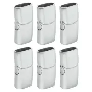 12mm x 6mm Flat Leather Clasps, 6Pcs Steel Clasps for DIY Crafts (Silver)