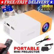 Portable Mini Pocket Projector LED Home Cinema HD 1080P HDMI W/Remote Controller