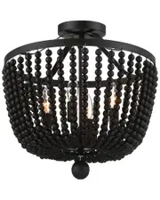 Crystorama Rylee 4 Light Matte Black Ceiling Mount