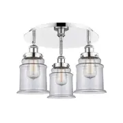 Innovations Lighting 916-3C-11-18 Canton Flush Canton 3 Light - Chrome