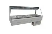 Roband Curved Glass Refrigerated Display Bar 10 pans - Piped and Foamed only (no motor) - Cold Bain Maries (RB-CFX25RD) - CFX25RD-RB