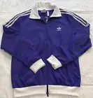 ADIDAS Mens Firebird Track Jacket Full Zip Size Large Purple NEW