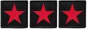 The Red Star on Black [Lot of 3] Logo Symbol Patch [Embroidered] Iron or Sew On
