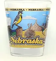 Nebraska State Wraparound Shot Glass Glassware