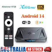 X96Q PRO+ TV Box Android 14 4G 32G/64G 4K 60fps WiFi6 1000M USB3.0 Media Player