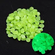 1000 PCS Glow Stones, Glow in Dark Gardon Glow Pebbles Luminous Rocks for Walkways, Fish Tank Outdoor Decor Garden Lawn Yard Aquarium Walkway (Color : Green 1)