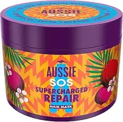 Aussie SOS Supercharged Repair Hair Mask 500ml for Dry and Damaged Hair. Helps Repair and Protect Against Damage Leaving Hair Soft, Smooth and Hydrated for 100 Hours. Vegan Formula