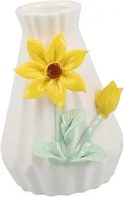 ULTECHNOVO Decorative Ceramic Vase for Home Decor Simple Boho Style Flower Arrangement Centerpiece Sturdy and Easy to Clean Table Accent Versatile Aromatherapy Diffuser Decor